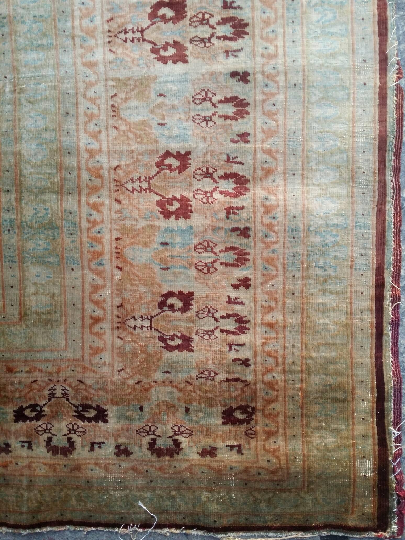 Persian Antique Silk Tabriz For Sale