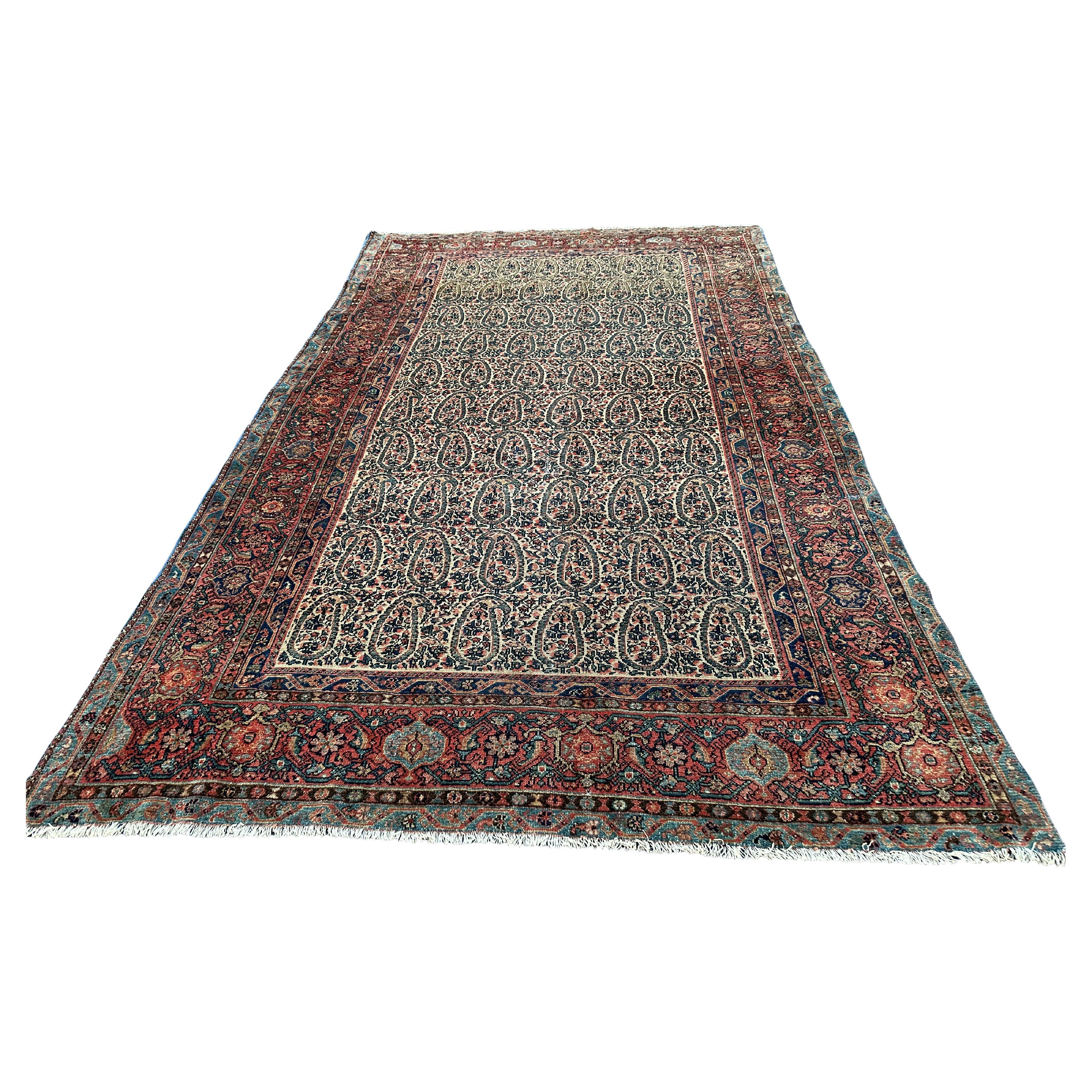 ANTIQUE 5' 5" X 9' 9"  PERSIAN  Oriental Rug circa 1890s - RR4846    20% SALE