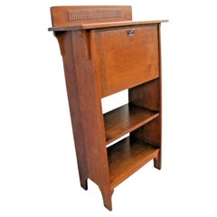 PRISTINE Antique Charles   LIMBERT Oak Drop Front Desk - Stickley Era