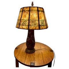 Antique  ROOKWOOD  Art Pottery Lamp / Mica Shade -  SALE 30% Stickley era  W5626