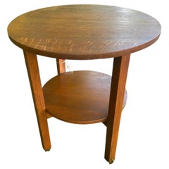 Early Gustav Stickley Table with bottom shelf w5585