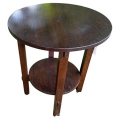 L&jG Stickley Rare Label Lamp Table W8052