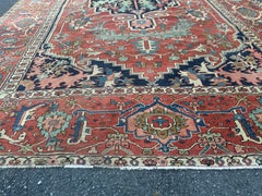 SUPERB Antique Serapi Rug RR544 9'7"x 14'11"