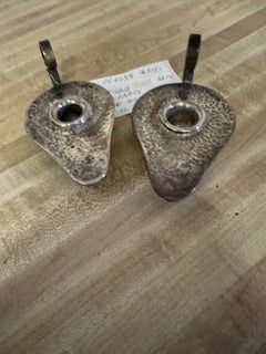 Antique Arts and Crafts Sterling and Brass Candle Holders W6094