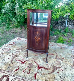 Antike Vitrine, um 1850, mit Intarsien, W8597