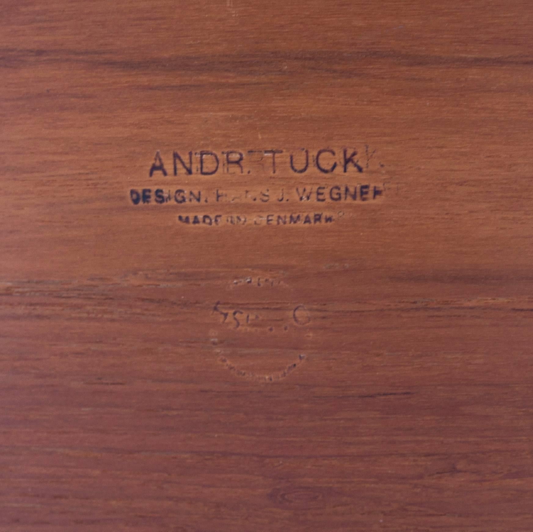 Danish Hans J. Wegner AT325A teak and oak desk, Andreas Tuck