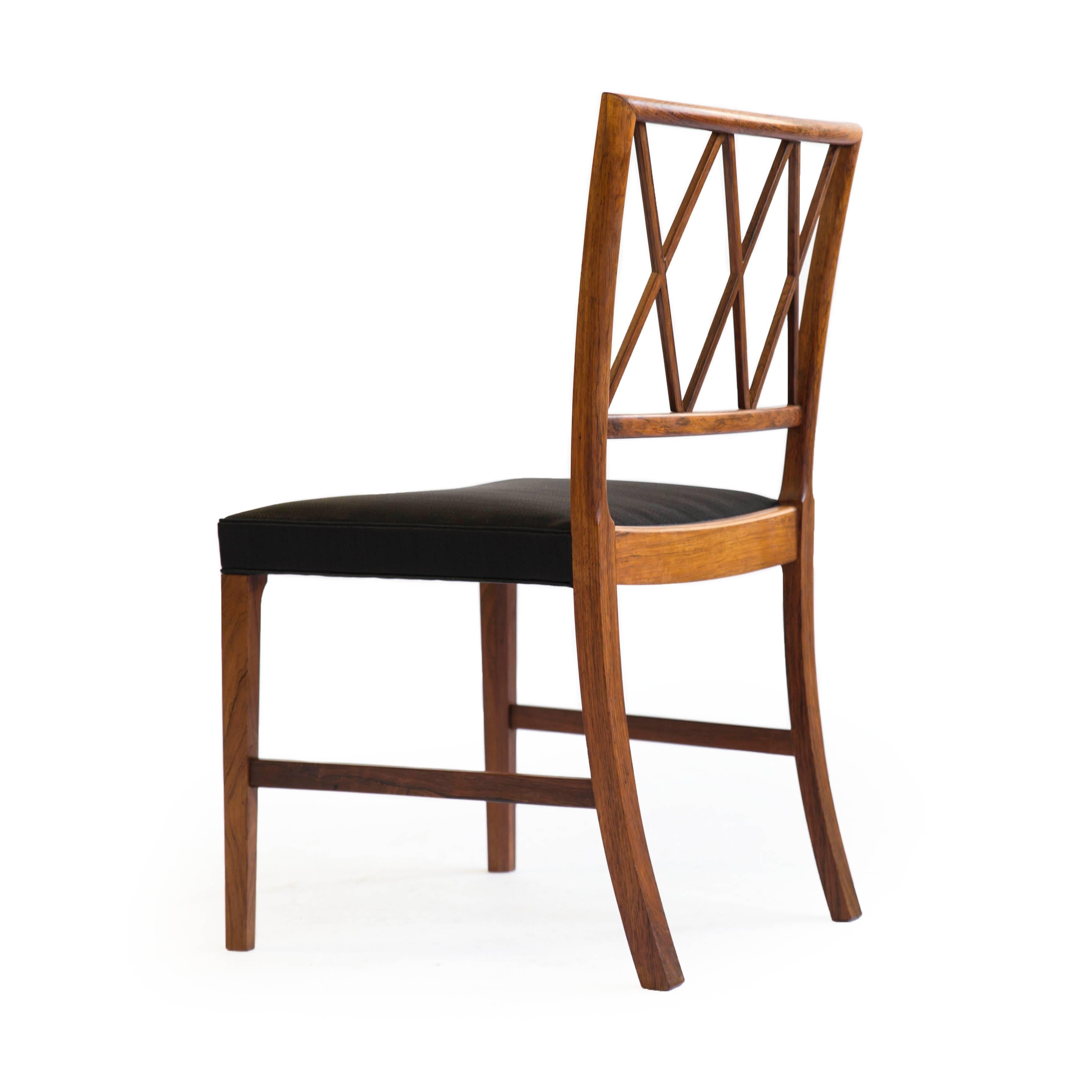 Danish Set of four Ole Wanscher Rosewood chairs for A. J. Iversen