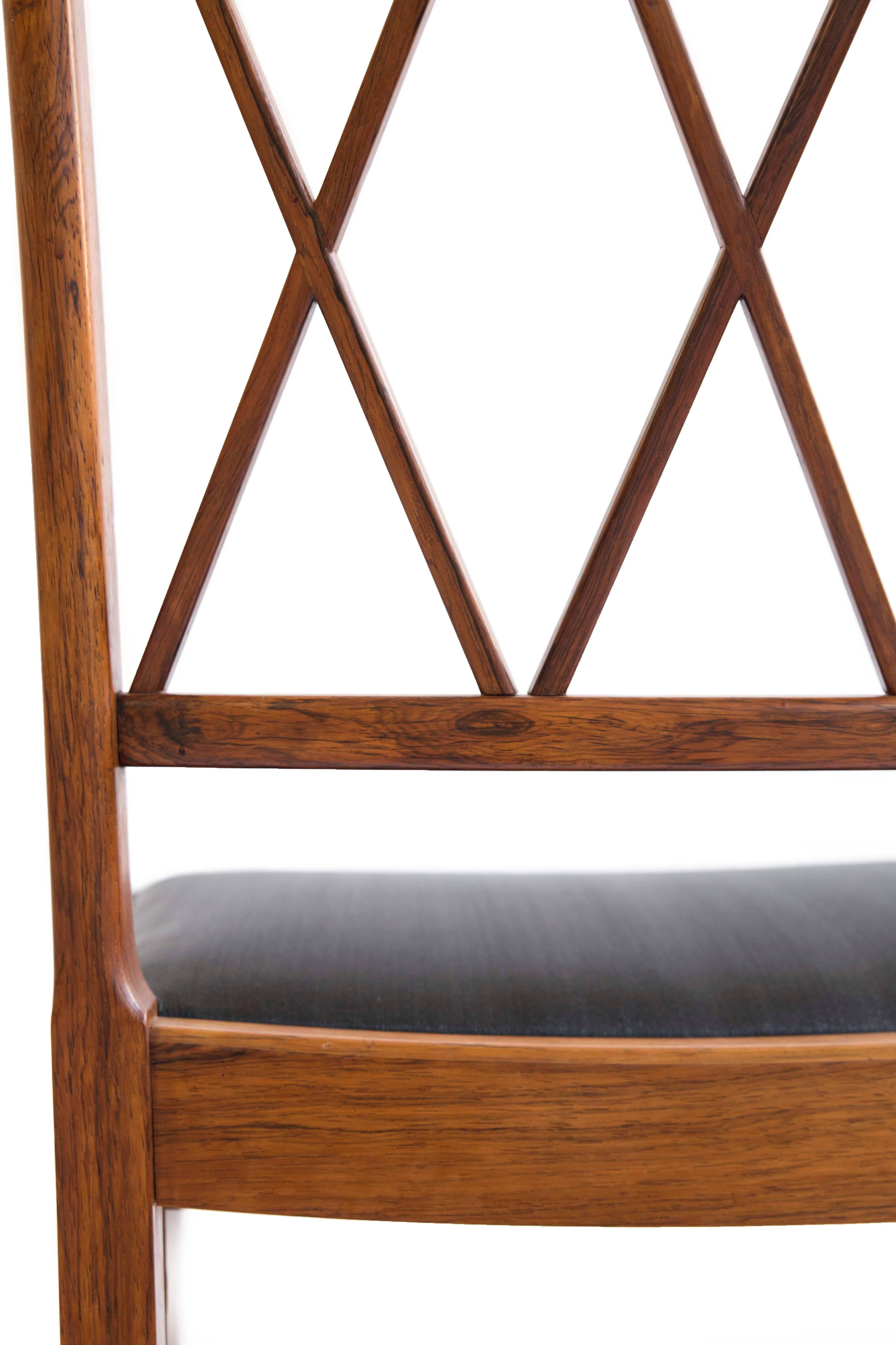Mid-20th Century Set of four Ole Wanscher Rosewood chairs for A. J. Iversen
