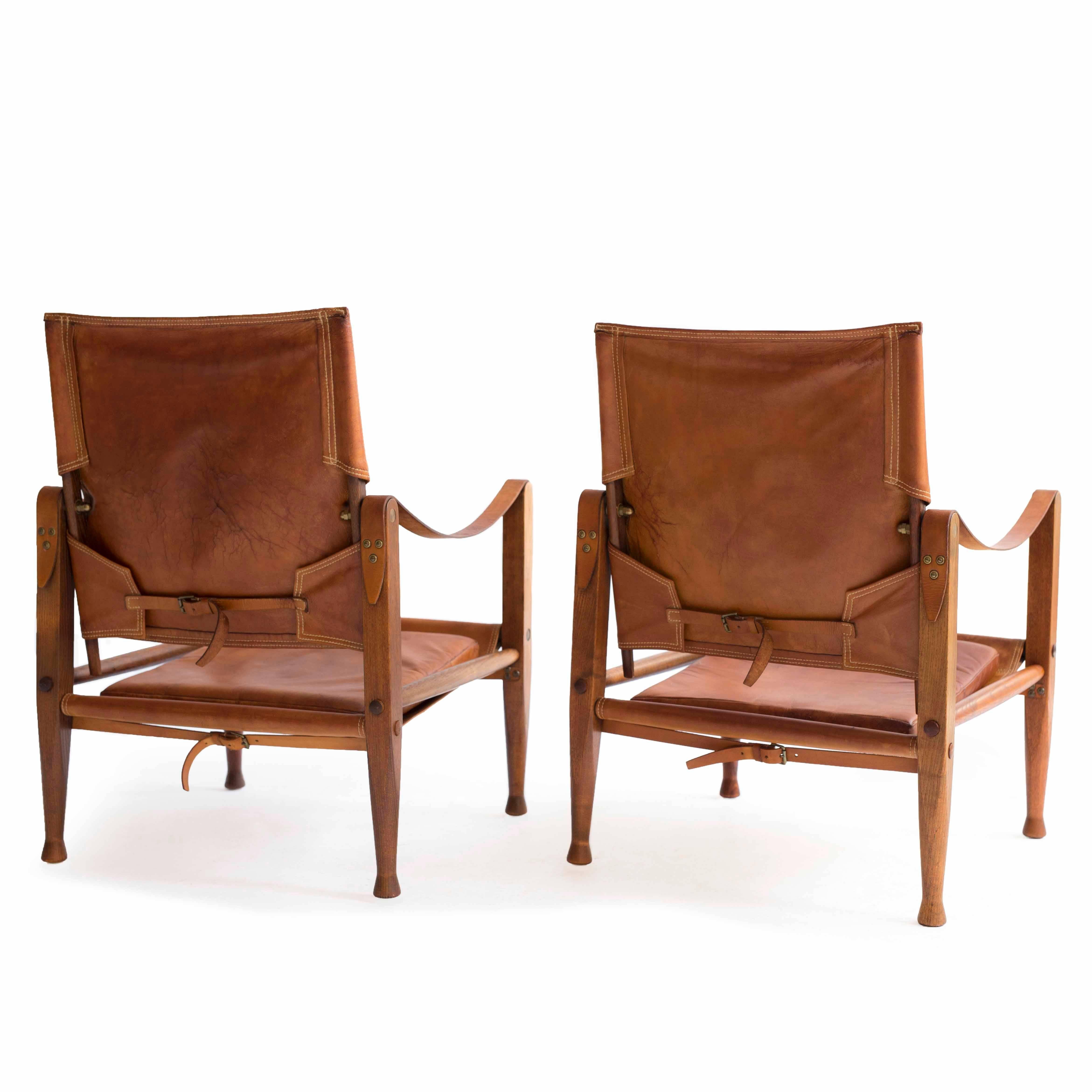 Mid-20th Century Pair of Kaare Klint 'Safari Chairs' for Rud. Rasmussen