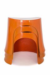 Nanna Ditzel, Set of Three Orange Fibreglass Stools, 1969