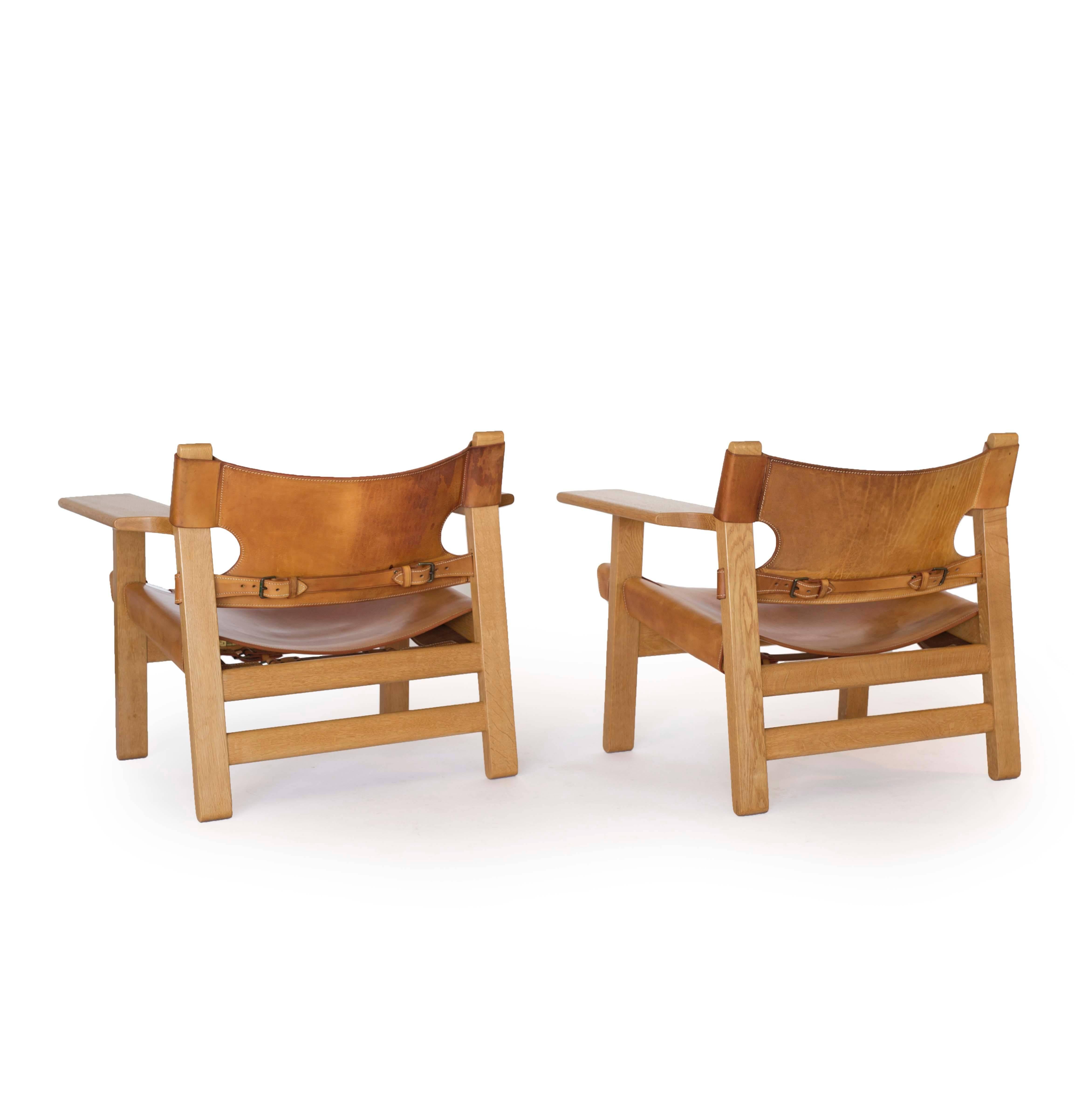Scandinavian Modern Pair of Børge Mogensen Spanish Chairs