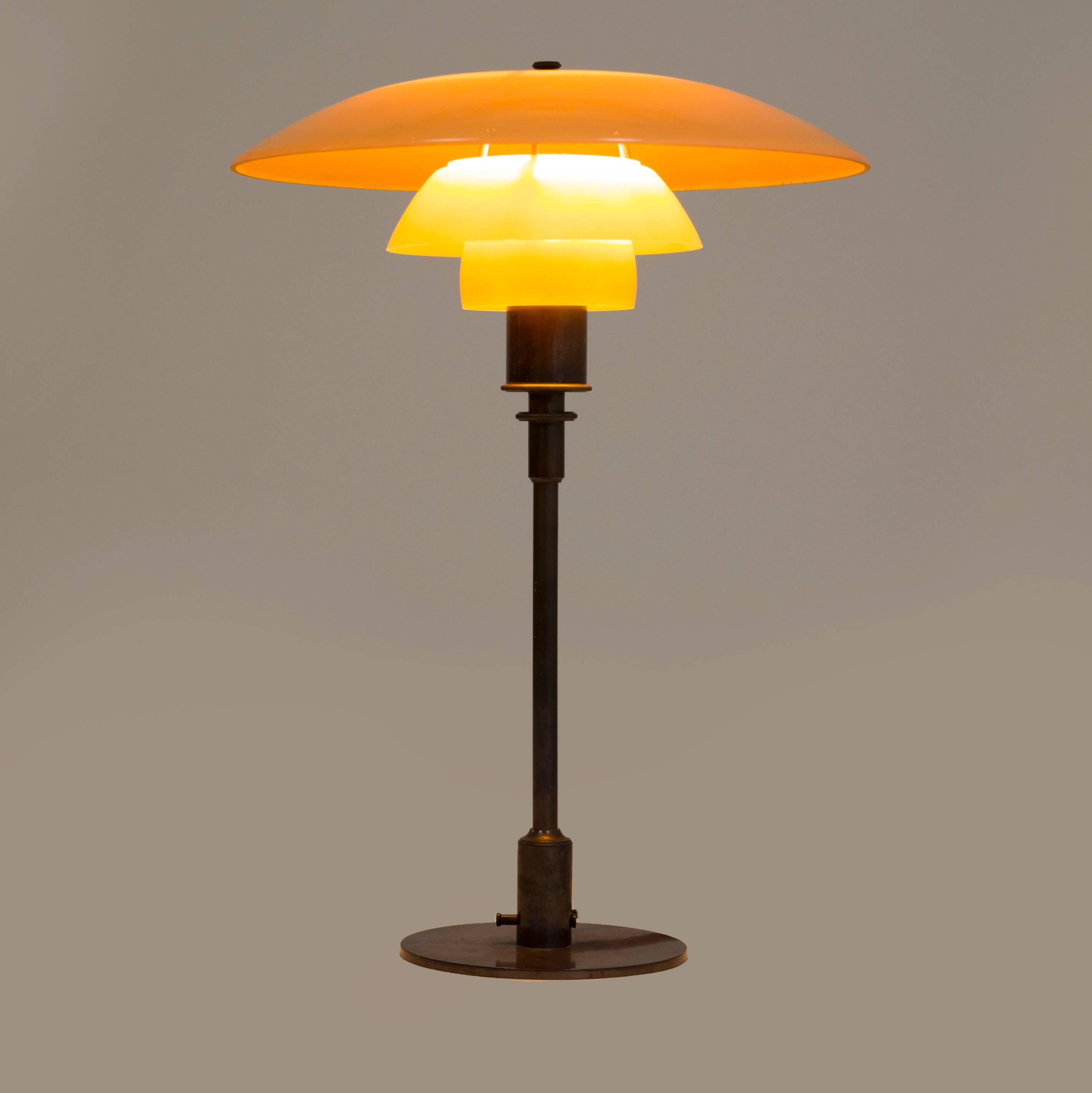Scandinavian Modern Poul Henningsen PH 4/3 Table Lamp, Patented