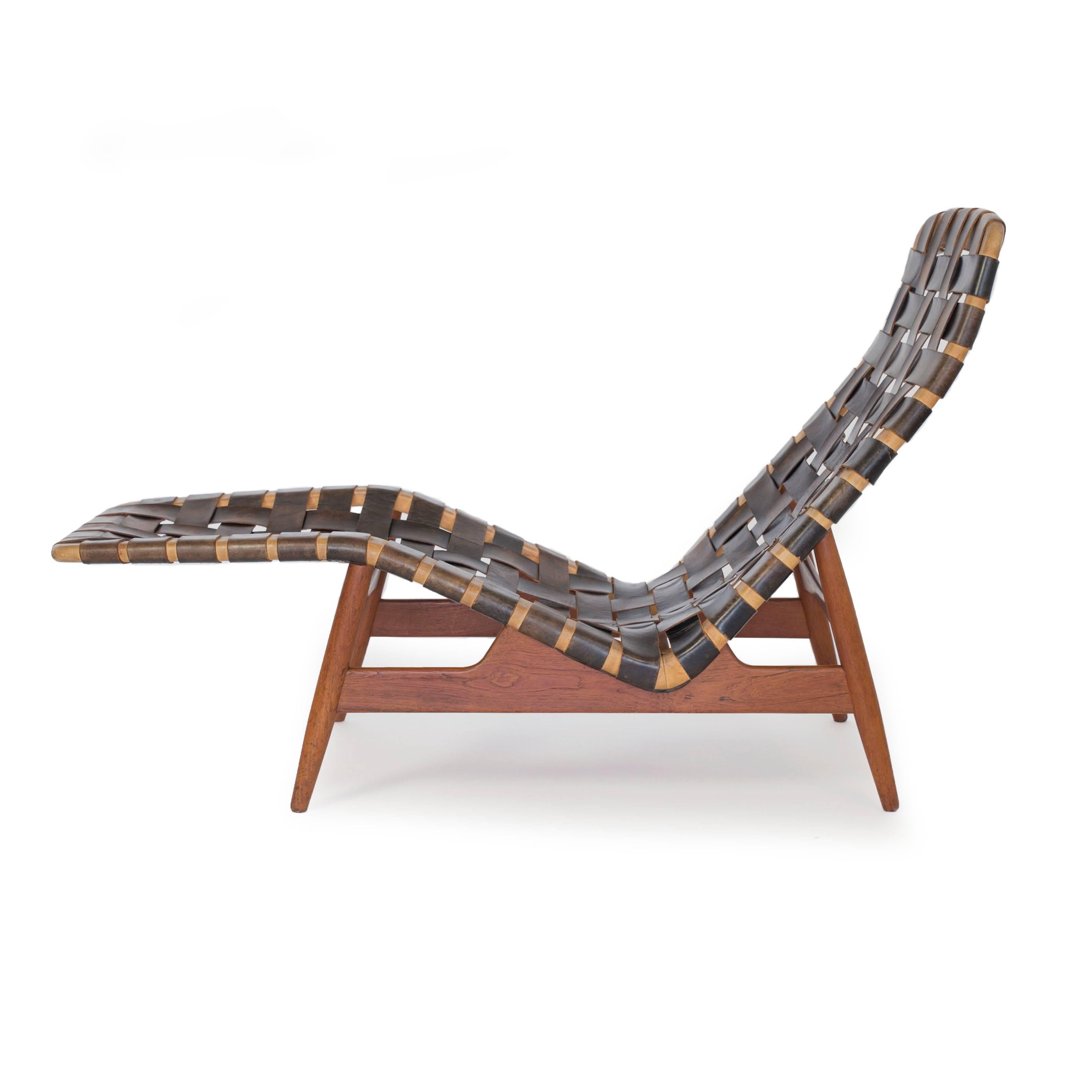 Arne Vodder Chaise Longue for Bovirke, circa 1950 In Good Condition In Copenhagen, DK