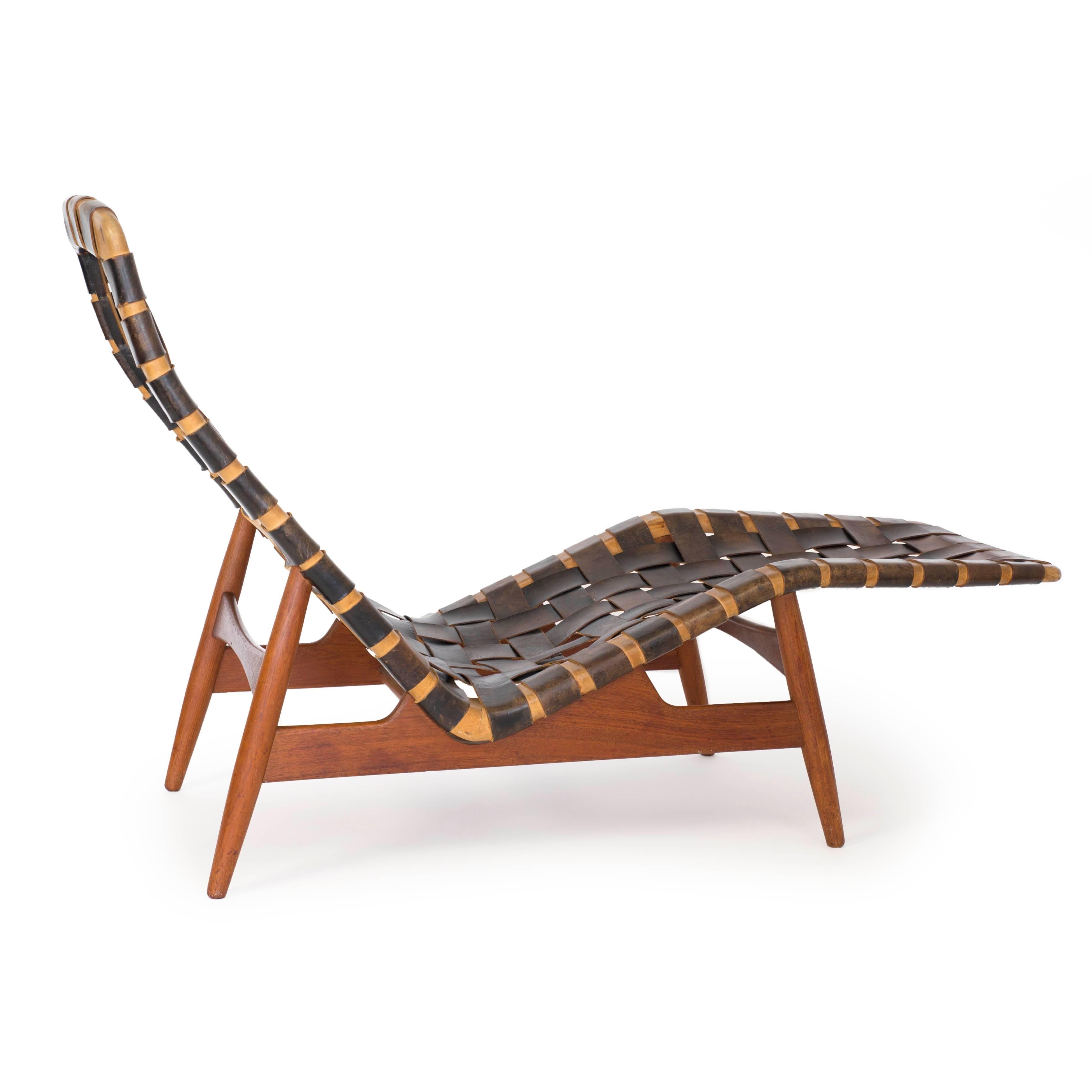 Mid-20th Century Arne Vodder Chaise Longue for Bovirke, circa 1950