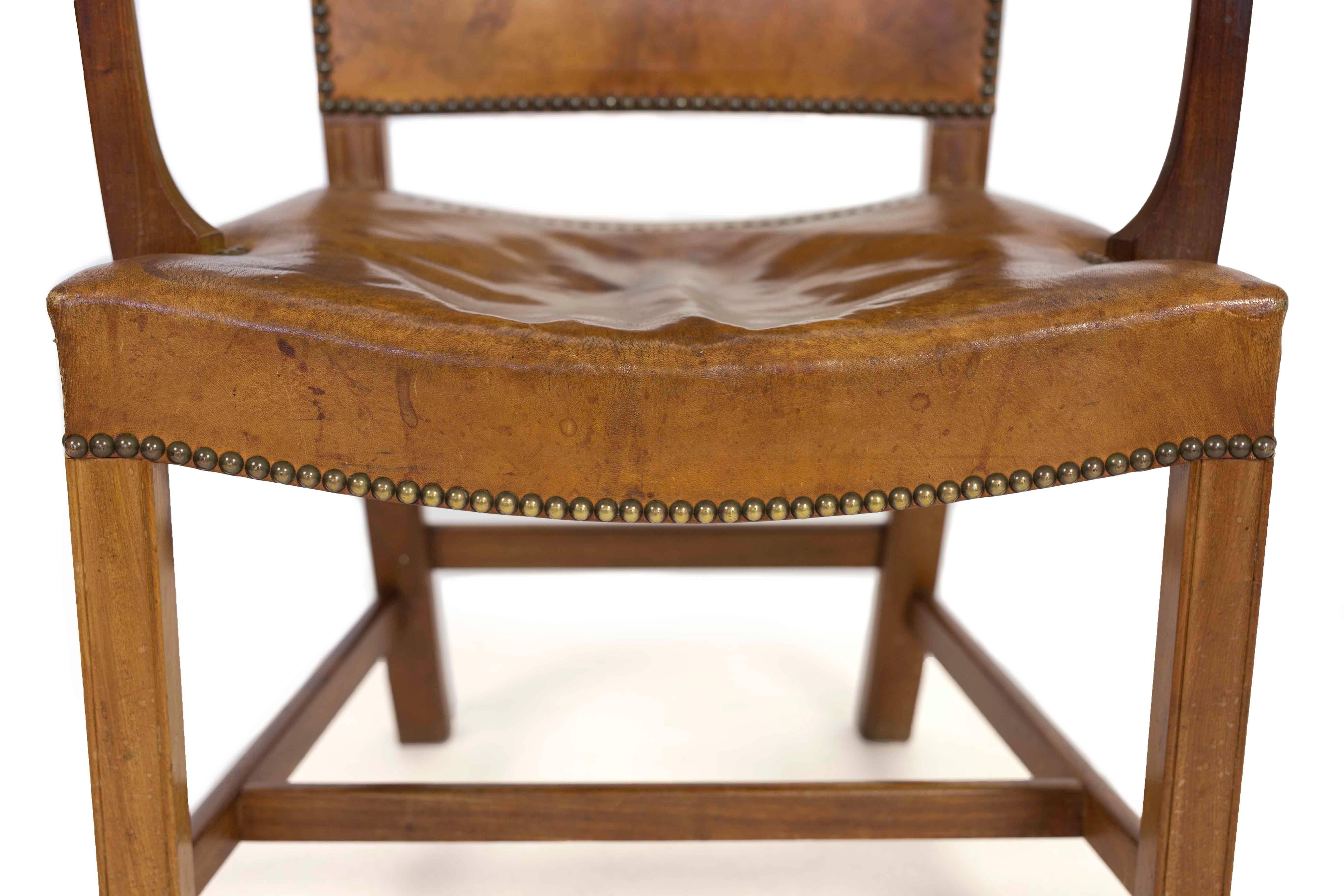 Früher Kaare Klint-Sessel, 1930, aus kubanischem Mahagoni und Nigerianischem Leder (Skandinavische Moderne) im Angebot