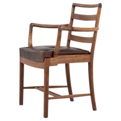 Raro sillón de palisandro macizo de Kindt-Larsen, años 40