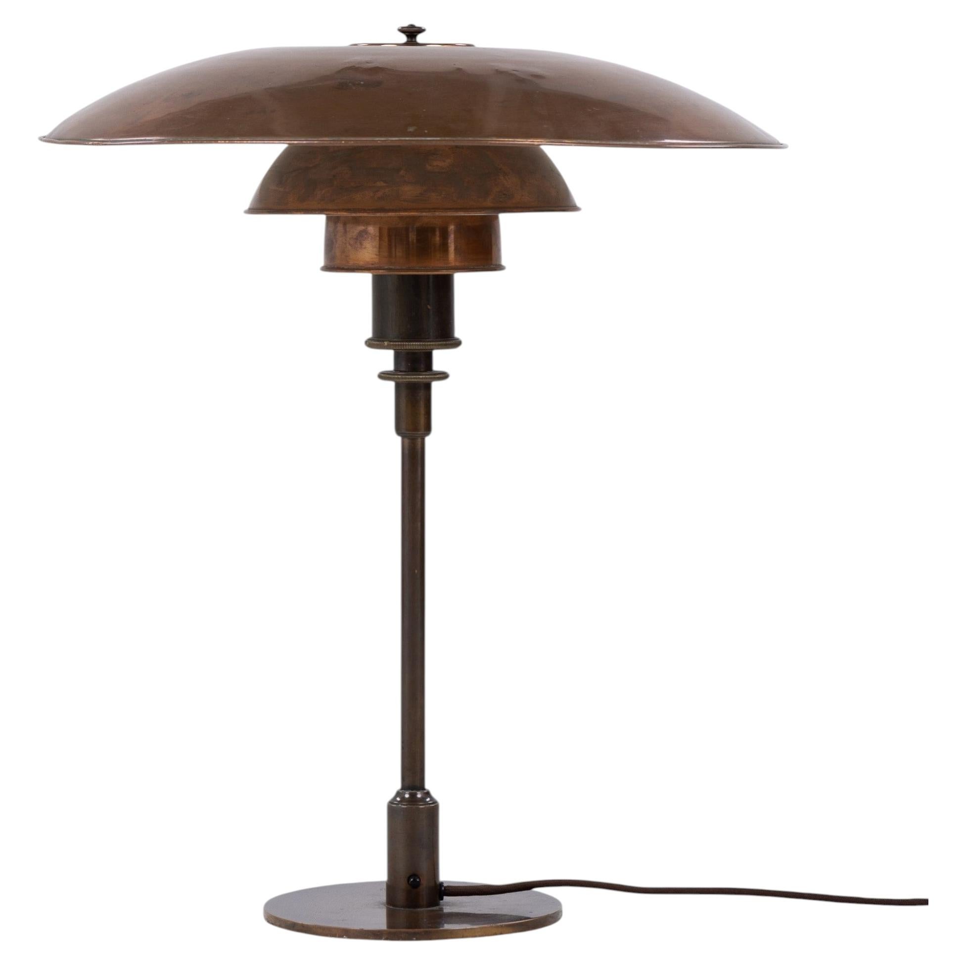PH 4.5/3 - Table lamp with copper shades by Poul Henningsen