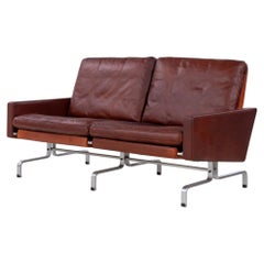PK 31/2 - Sofa in original leather by Poul Kjærholm
