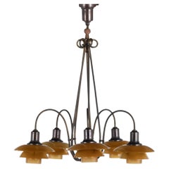 PH 2/2 - Chandelier in brass by Poul Henningsen