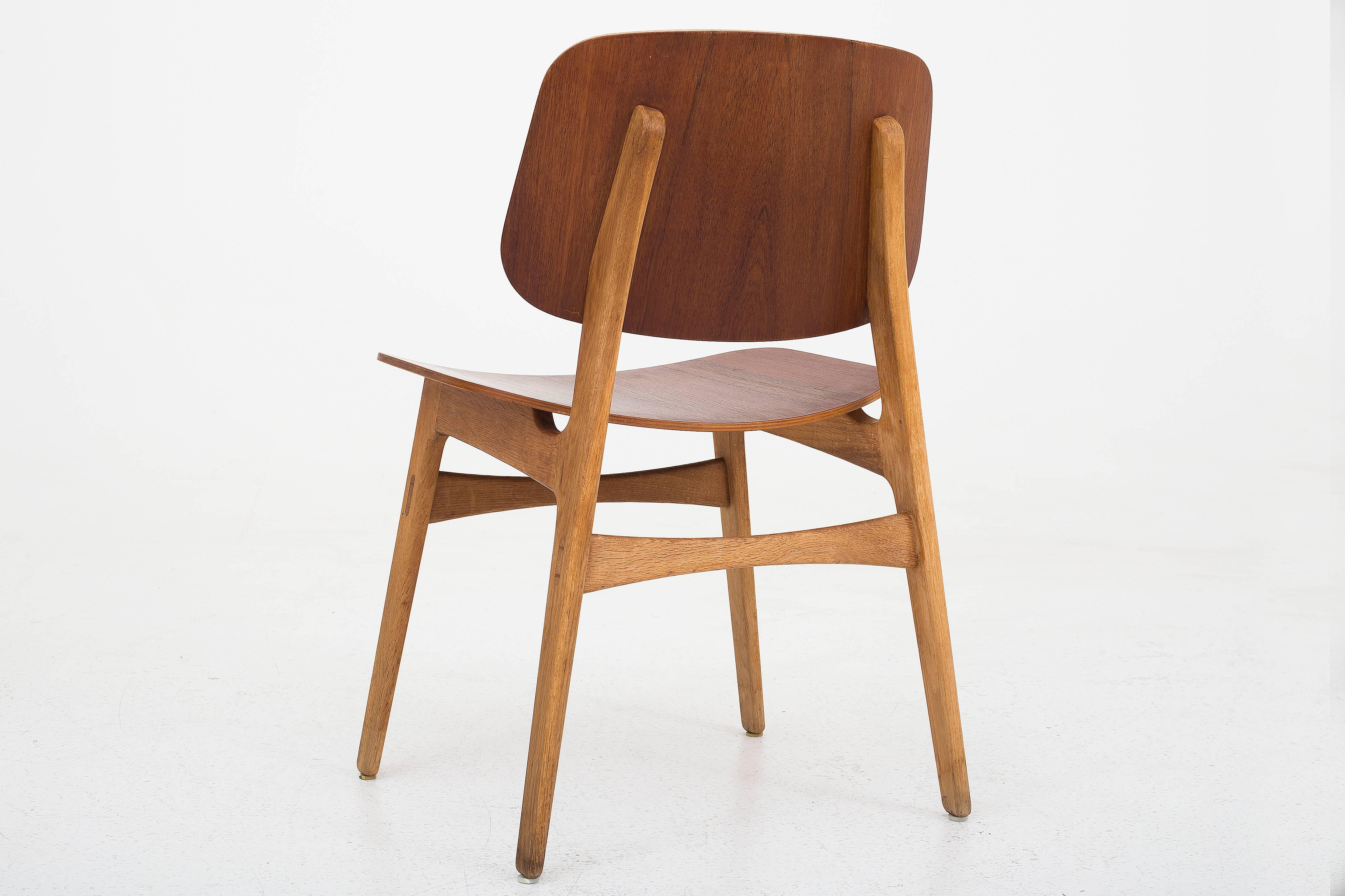 Scandinavian Modern Børge Mogensen Dining Chairs Model 155