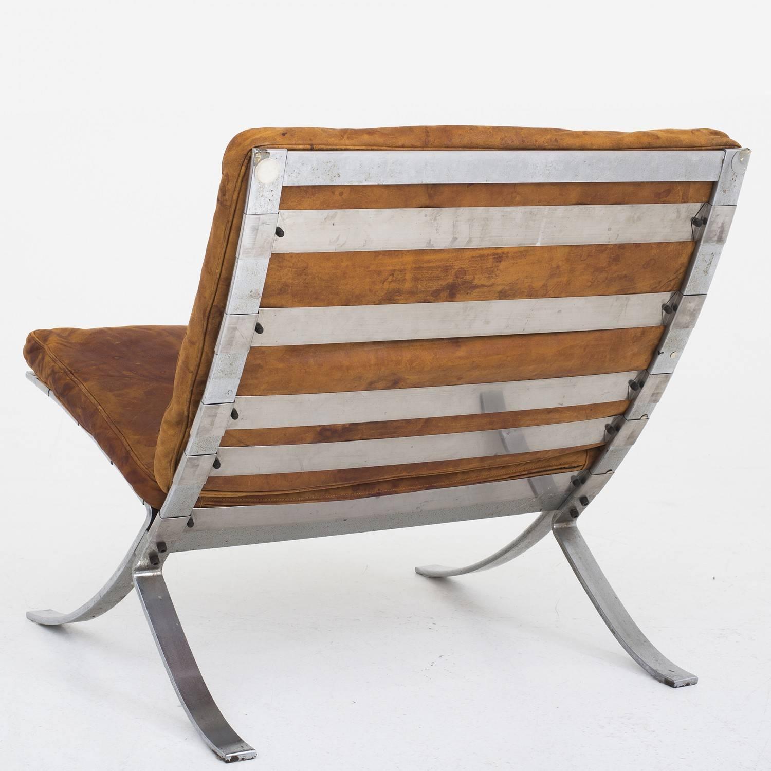 Scandinavian Modern Tango Lounge Chair and Stool