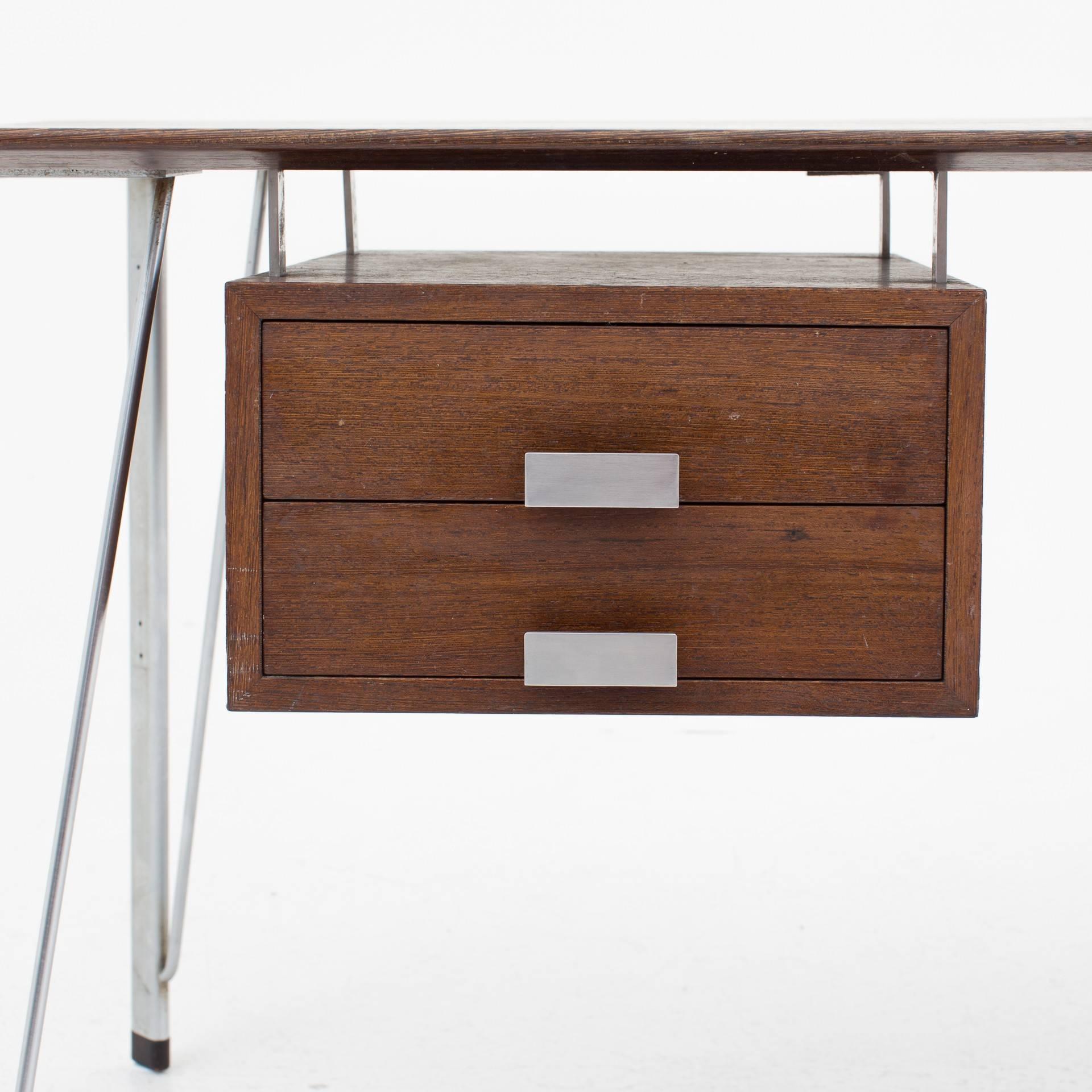 Scandinavian Modern Arne Jacobsen Desk in Wenge