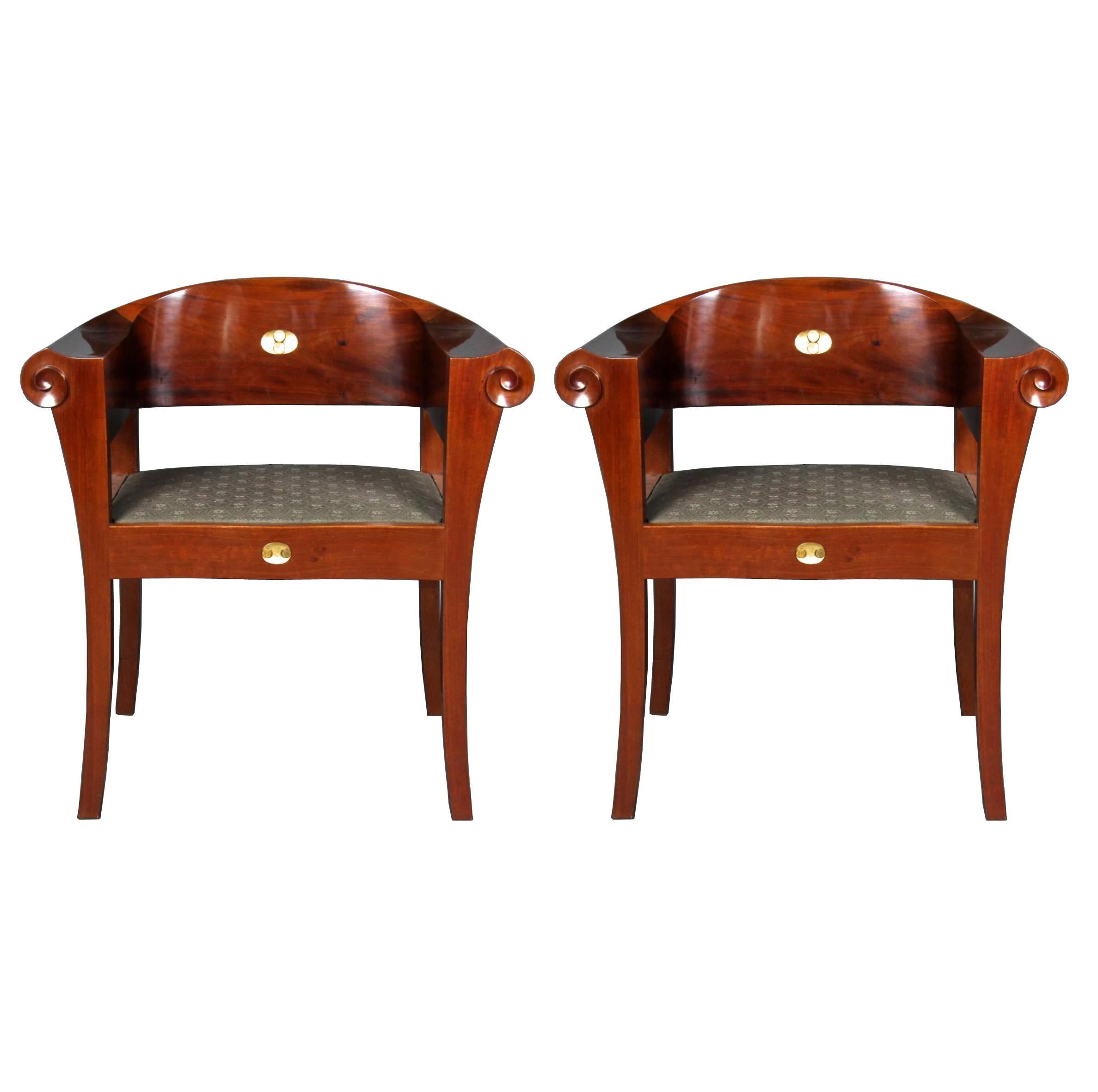 Johan Rohde, an Unique Pair of Armchairs For Sale