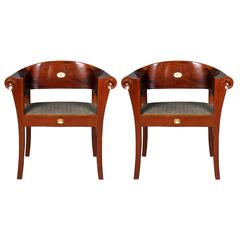 Johan Rohde, an Unique Pair of Armchairs