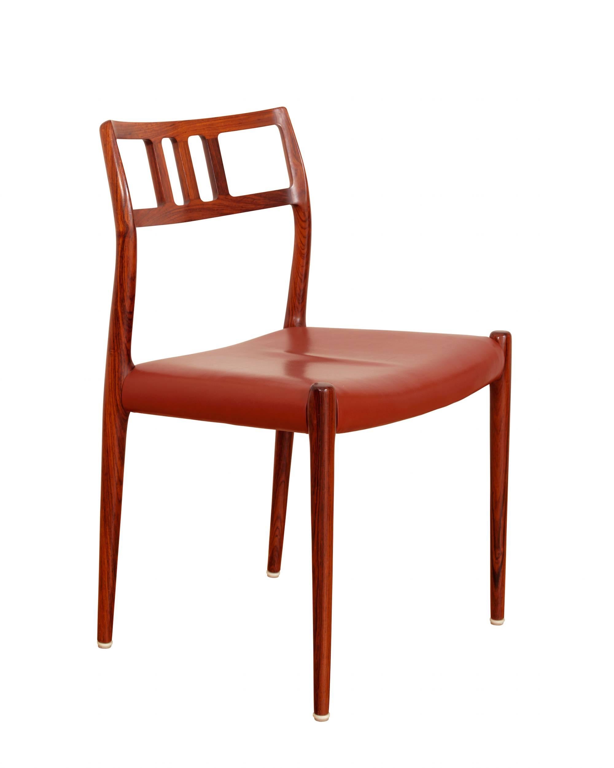 Scandinavian Modern Dinning Chairs Model 79 by Niels Otto Møller
