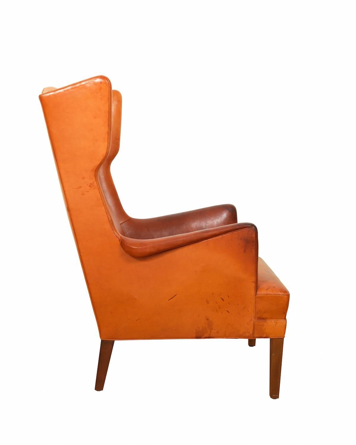 Scandinavian Modern Rare Wing Chair by Frits Henningsen