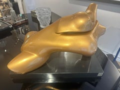 Magnifique sculpture "Golden Lady" en bronze doré