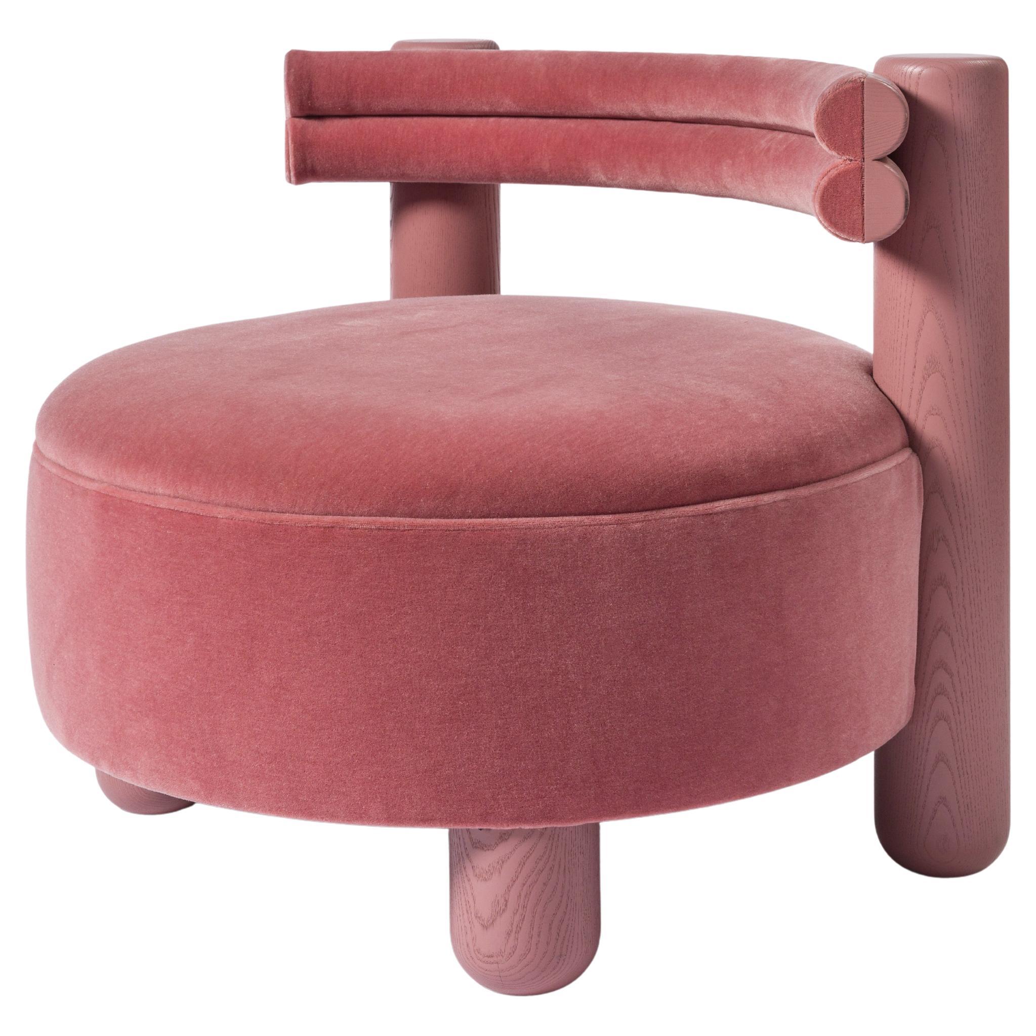 mt curve big chair in ash hardwood and mohair velvet
