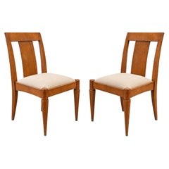 Jacques-Émile Ruhlmann Paire de chaises du début du XXe siècle pour la Cité Universitaire