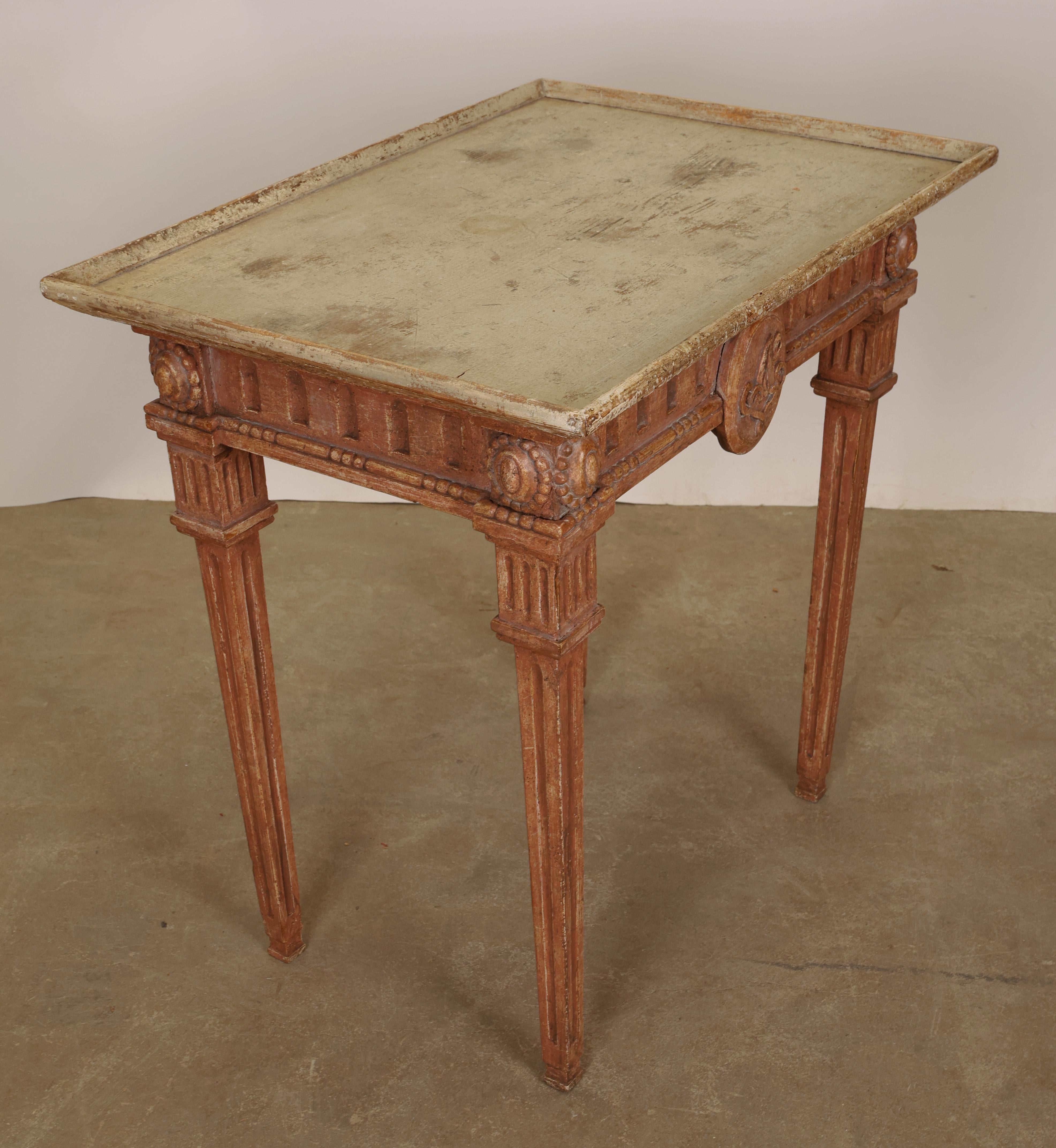 Beaded Gustavian Tray Table For Sale