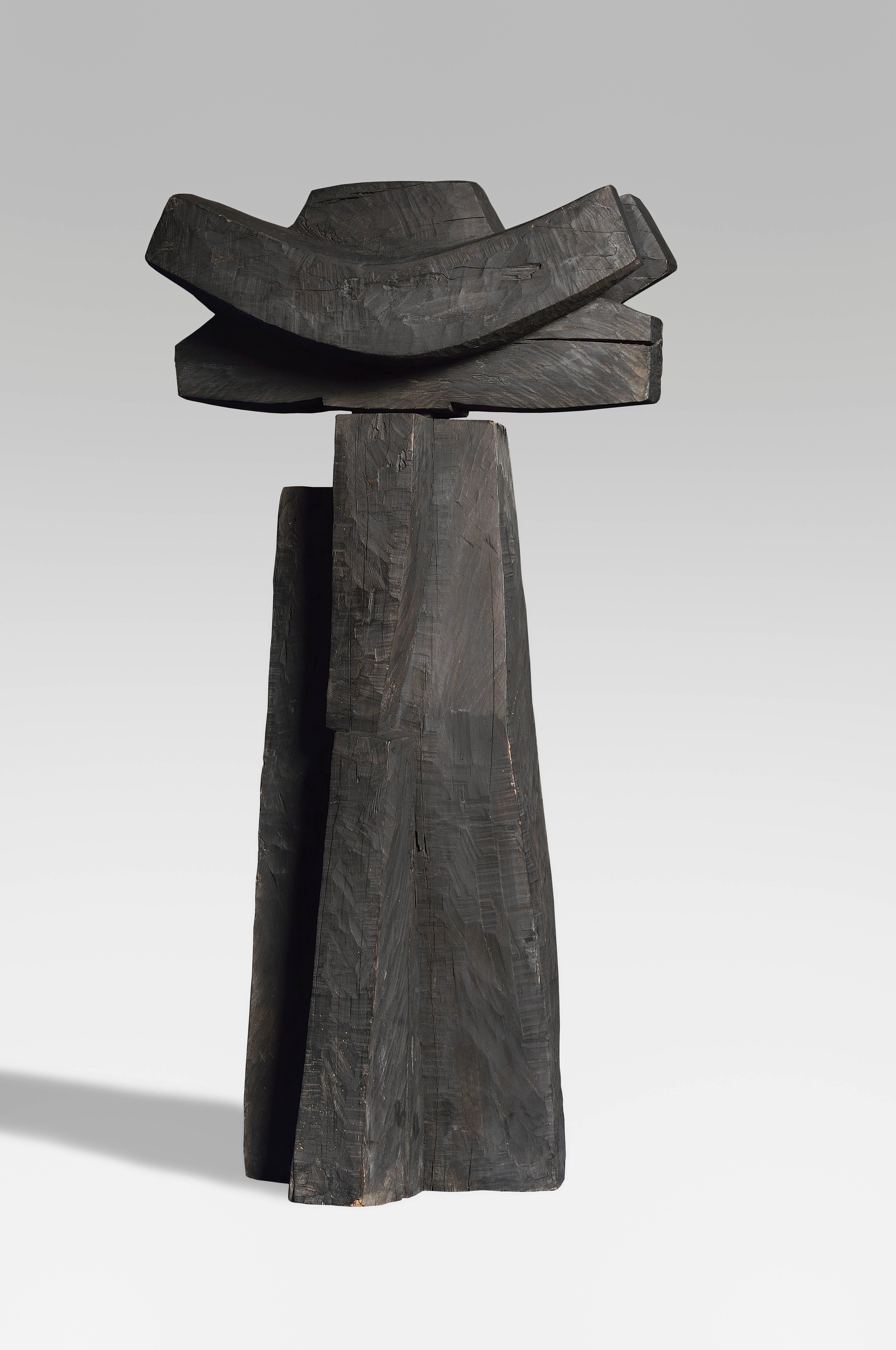 Totem by Oehm Dieter
Charred Wood Sculpture
circa 1970

Note : The sculpture is made with two parts.