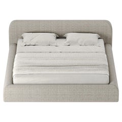Contemporary Bed 'Viva' in Italian Fabric by Palo Nero