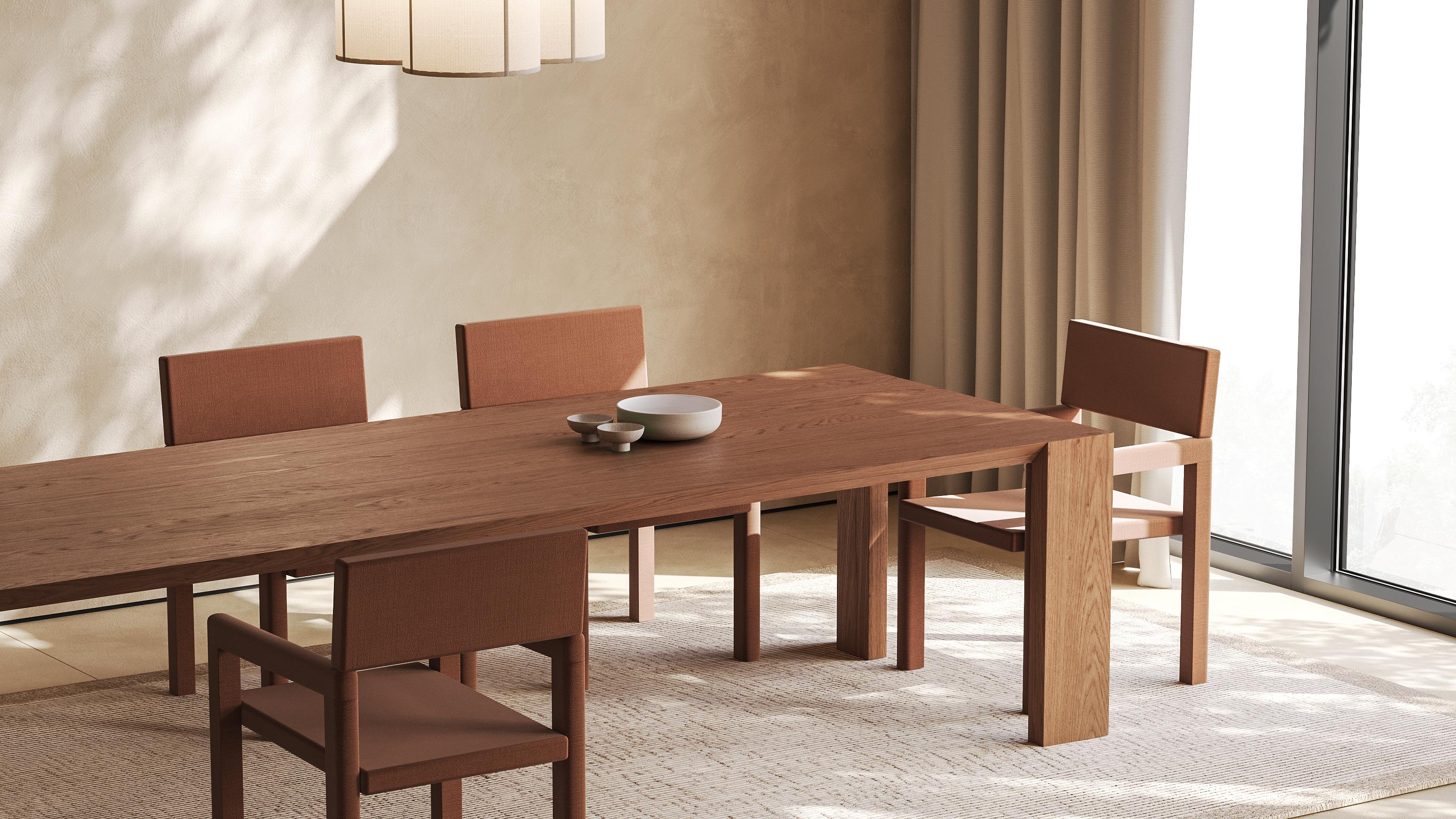 Mesa de Comedor Moderna 'Ispolin' en Madera Alpi de Palo Nero Ucraniano en venta