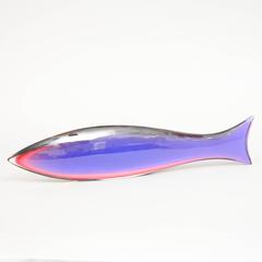Glass Fish Sculpture by Flavio Poli, Seguso Vetri d’Arte, Murano, Italy
