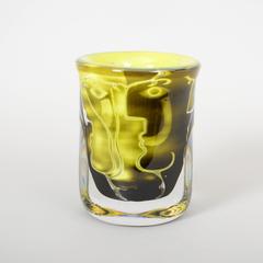 "Faces" Ariel Technique Vase by Ingeborg Lundin, Orrefors, Sweden