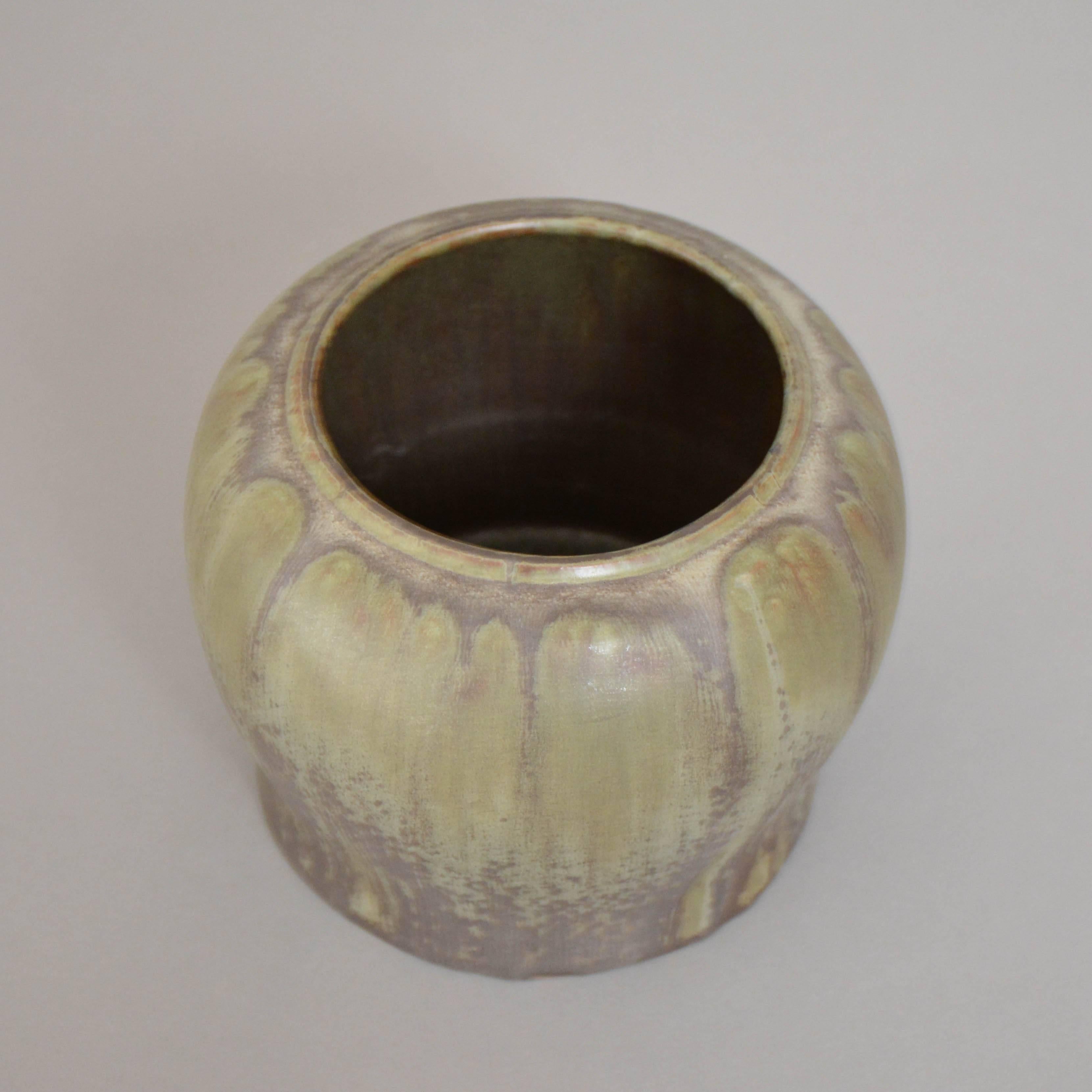 Danish Stoneware Vase in Style of Patrick Nordstrom for Royal Copenhagen