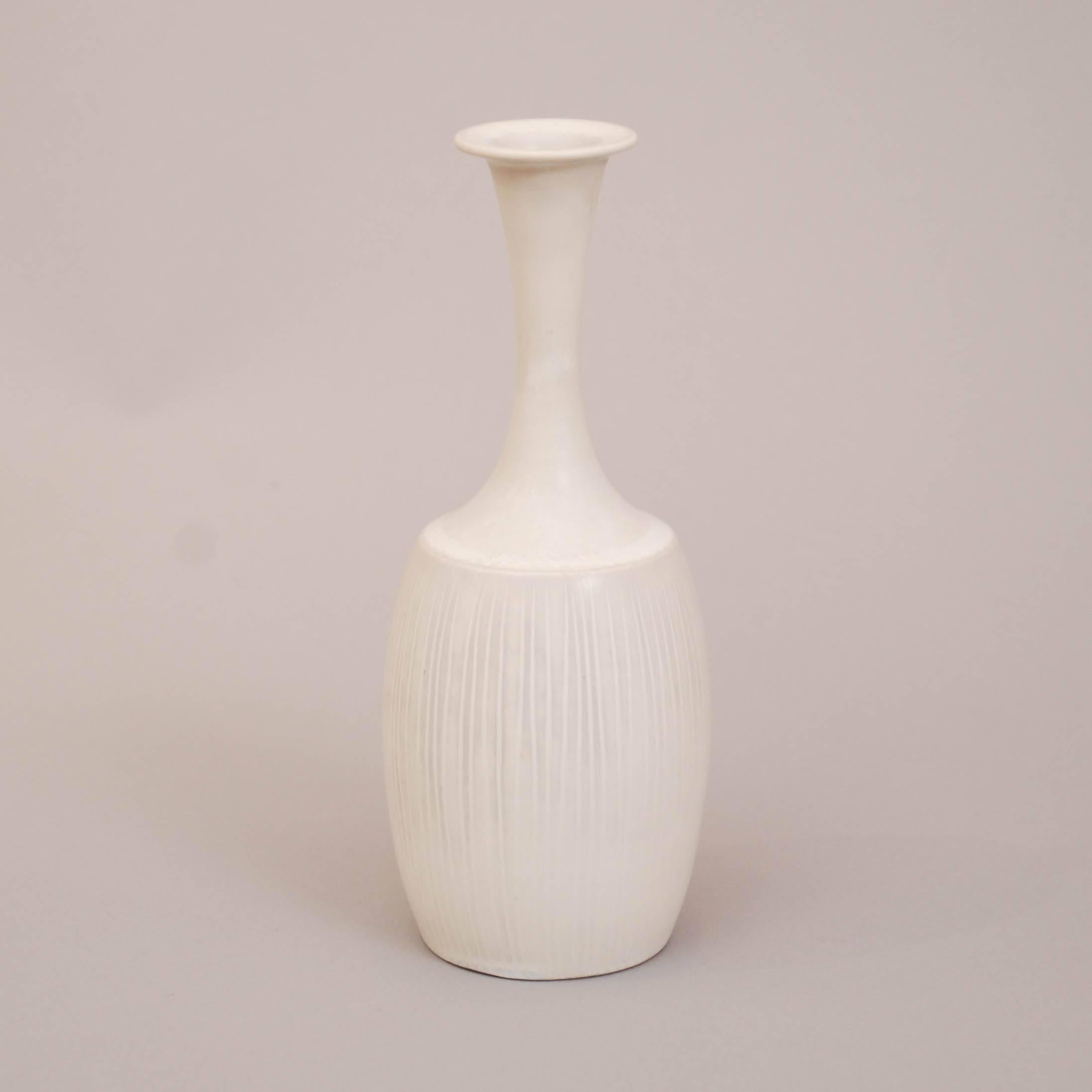 Scandinavian Modern Unique Stoneware Vase Stig Lindberg, Gustavsberg, Sweden 1950s