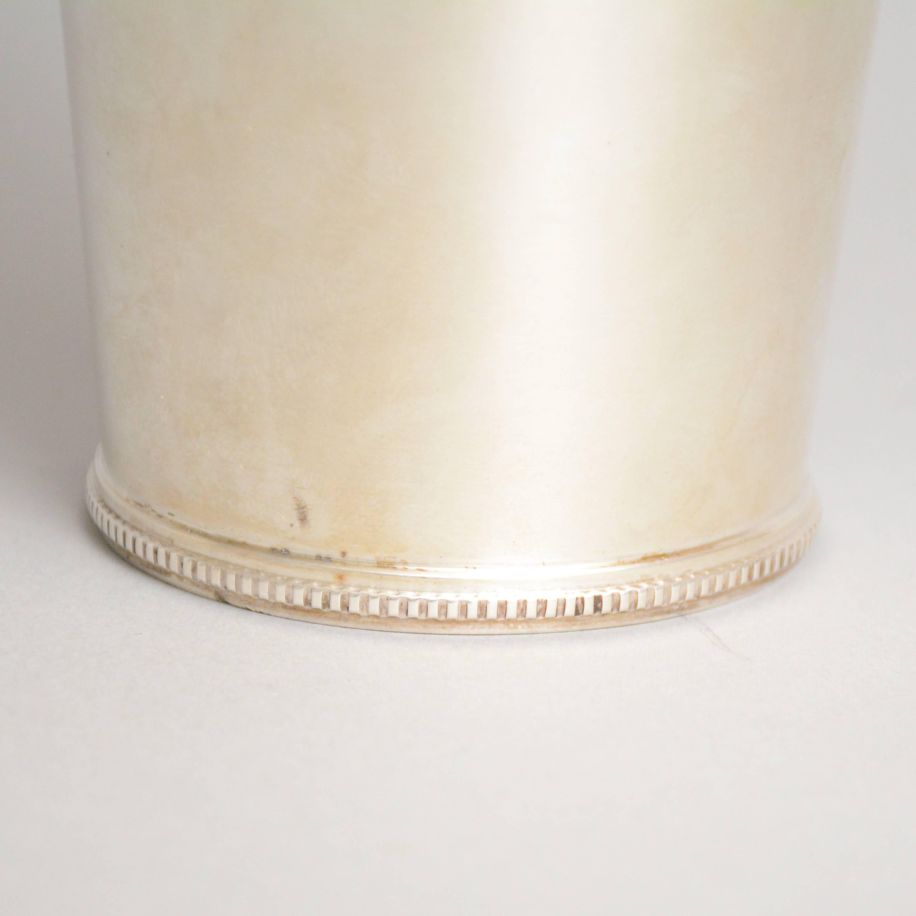 Swedish Silver Vase by Wiwen Nilsson Lund, Sweden, 1960 For Sale