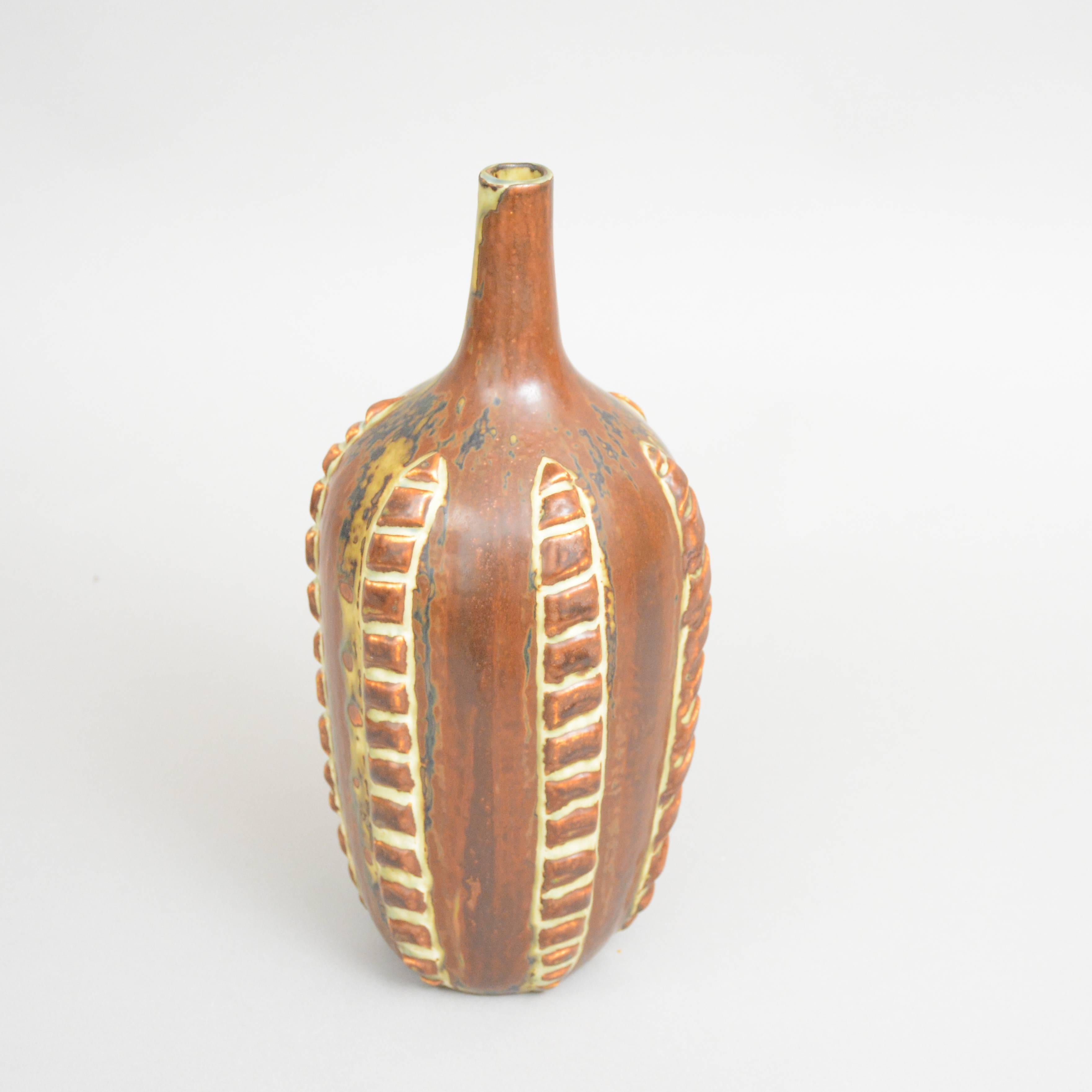 Stoneware vase by Axel Salto for Royal Copenhagen, Denmark, 1947.