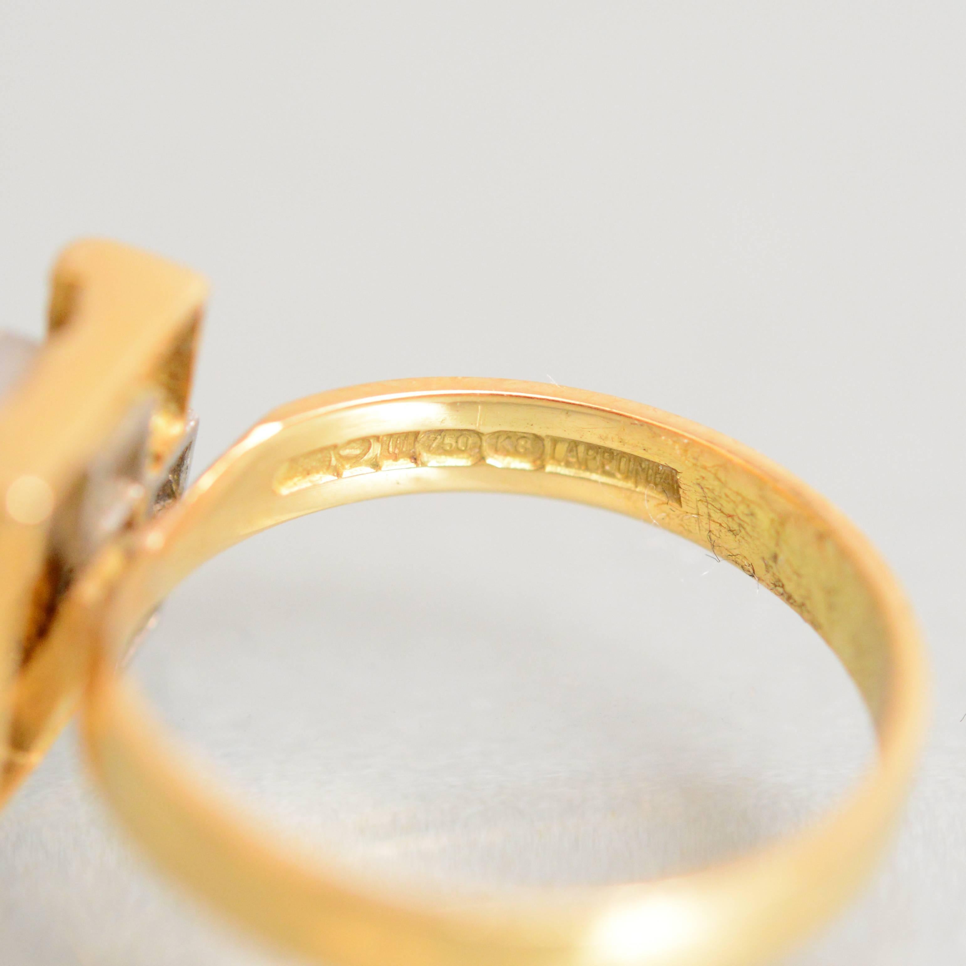 Diamond City, Ring by Bjorn Weckstrom for Lapponia, Finland In Excellent Condition In Lund, SE