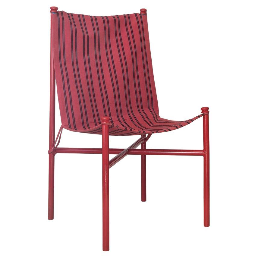 Felix Aublet
France, 1935

Chair with structure in red tubular steel and fabric seat.

H 90 x W 50 x D 50 cm
Beautiful and unique chair designed in 1935 by the French designer Felix Aublet for the Salon de la Lumiere. Structure in red tubular steel