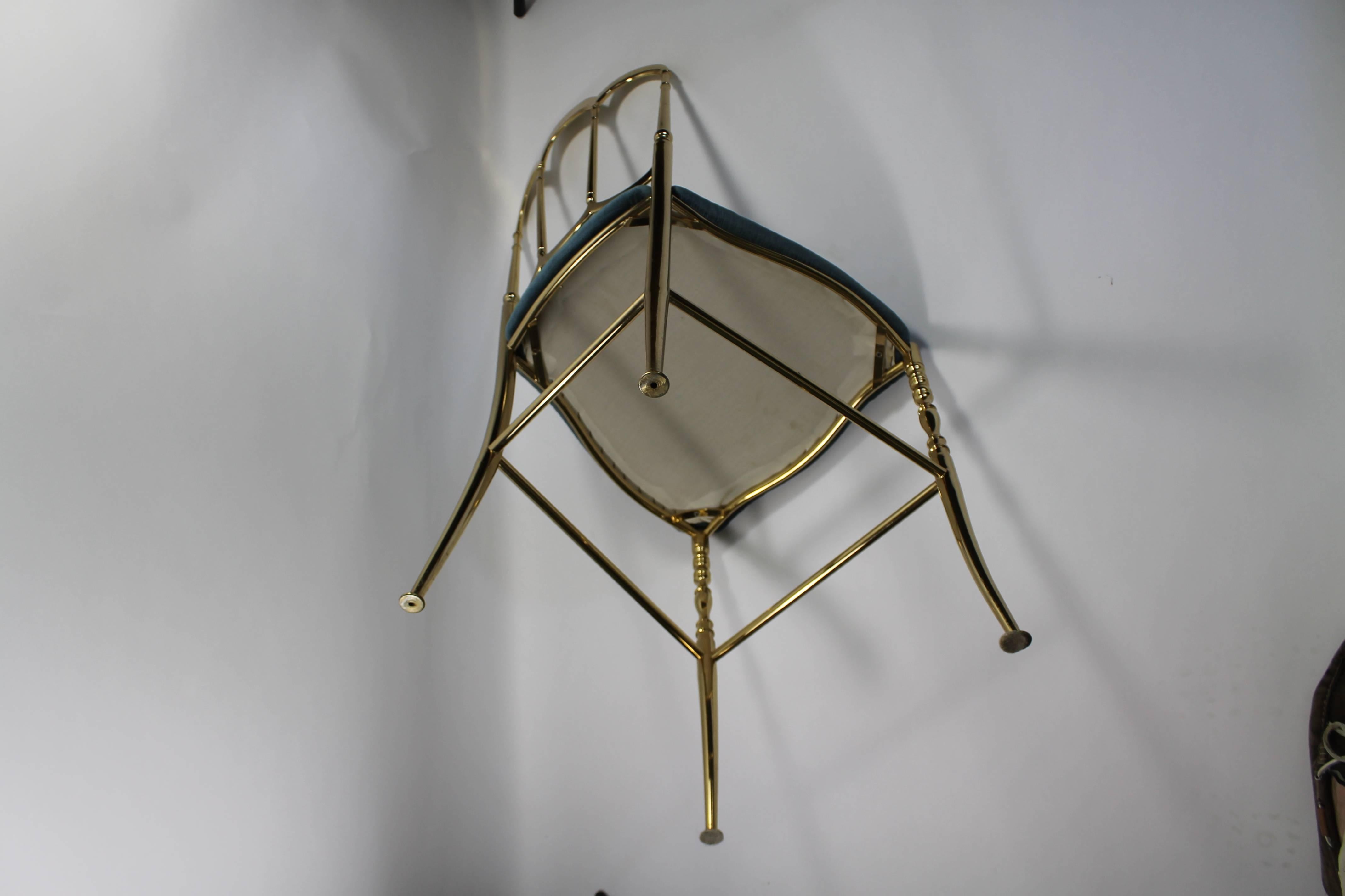 Italian Chiavari Chair in Brass For Sale