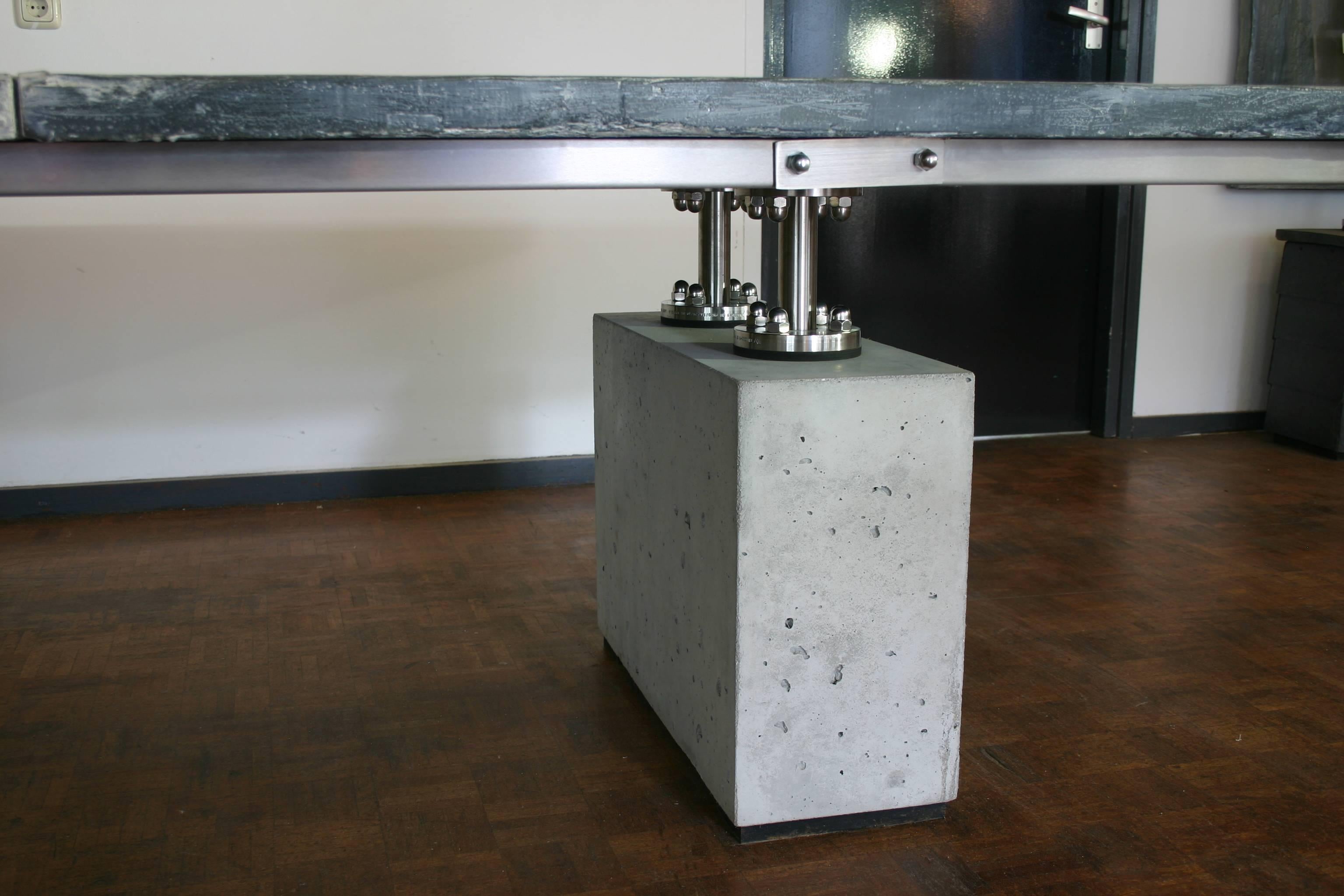 Hand-Crafted Very Large Industrial Table, the Netherlands, 2015 For Sale