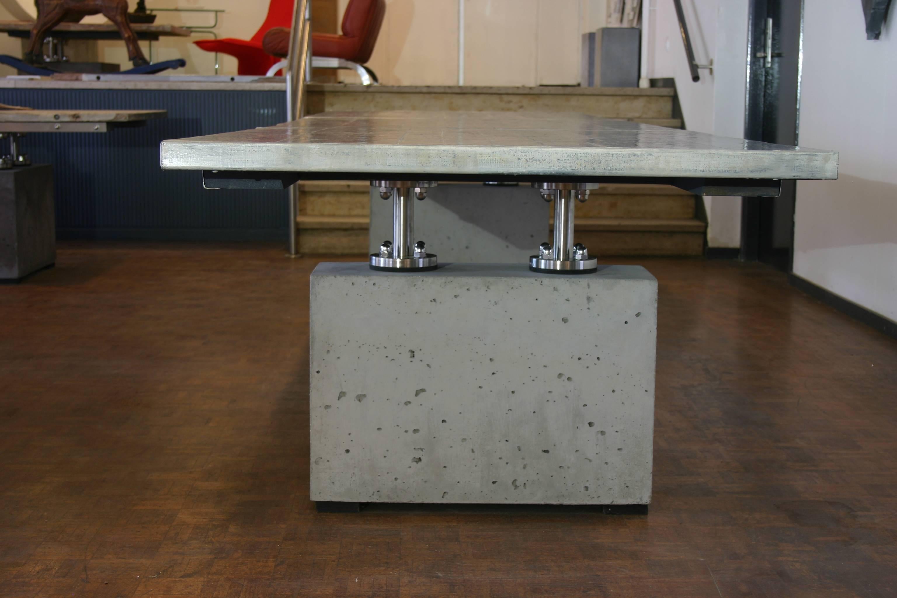 Concrete Very Large Industrial Table, the Netherlands, 2015 For Sale