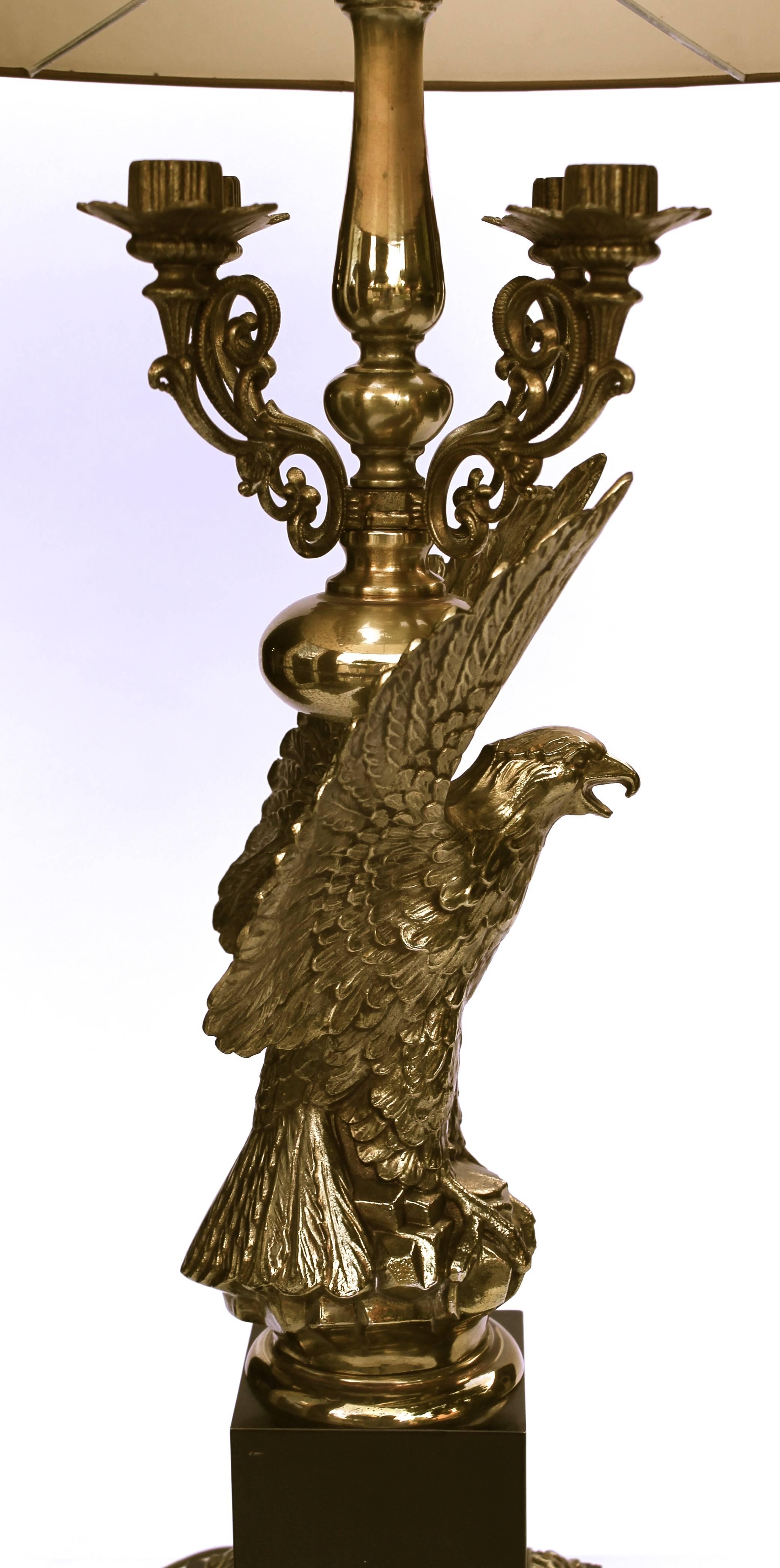 French Eagle Table Lamp Bij Maison Charles, France, 1970s For Sale