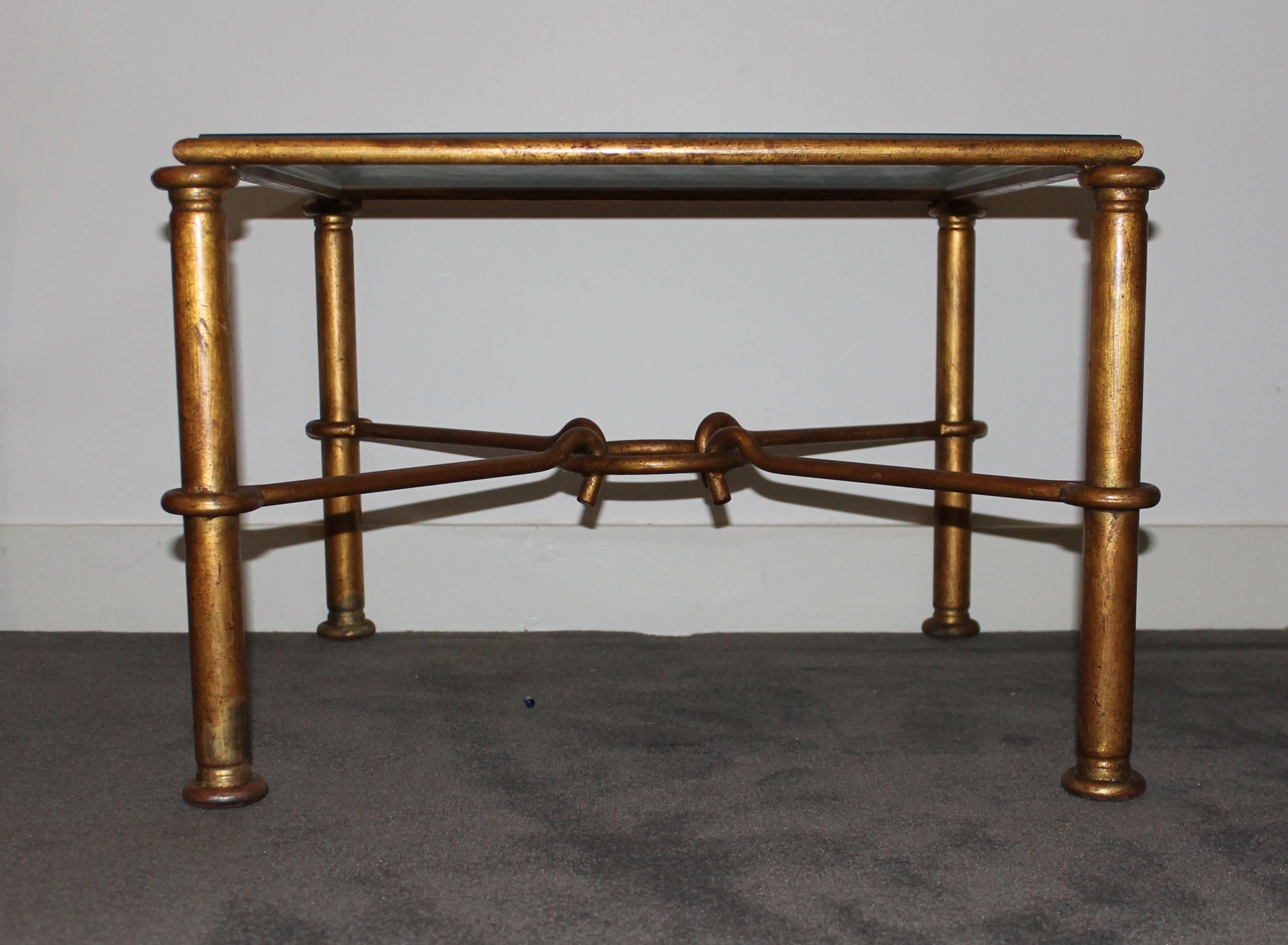 Mid-Century Modern Pair of Coffee Tables in Style of Rene Drouet For Sale